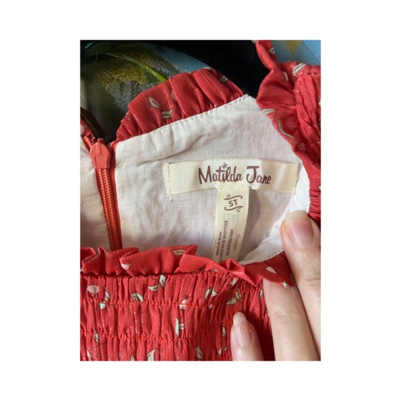 Girls Matilda Jane Holiday Flowy party Event Dress mix media - Picture 3 of 7